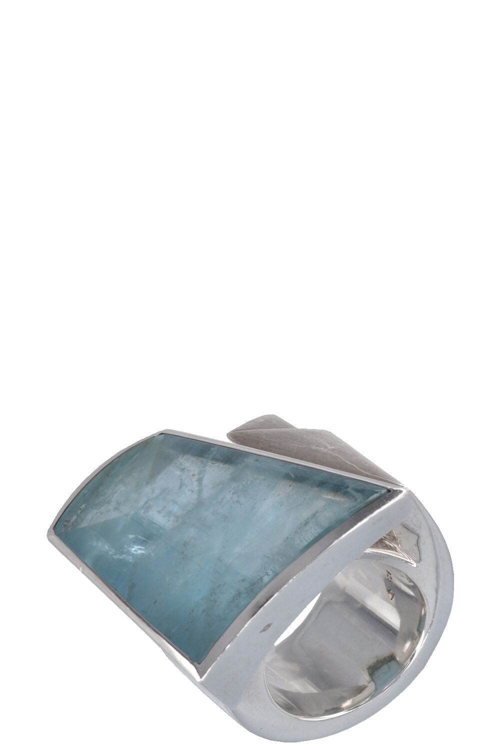 SONDEREGGER Aquamarin Band Ring White Gold