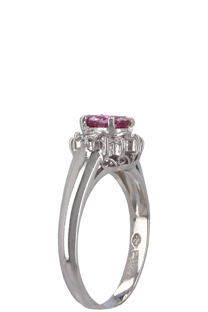 VINTAGE JEWELERY Ring Rubin Diamond Platinum