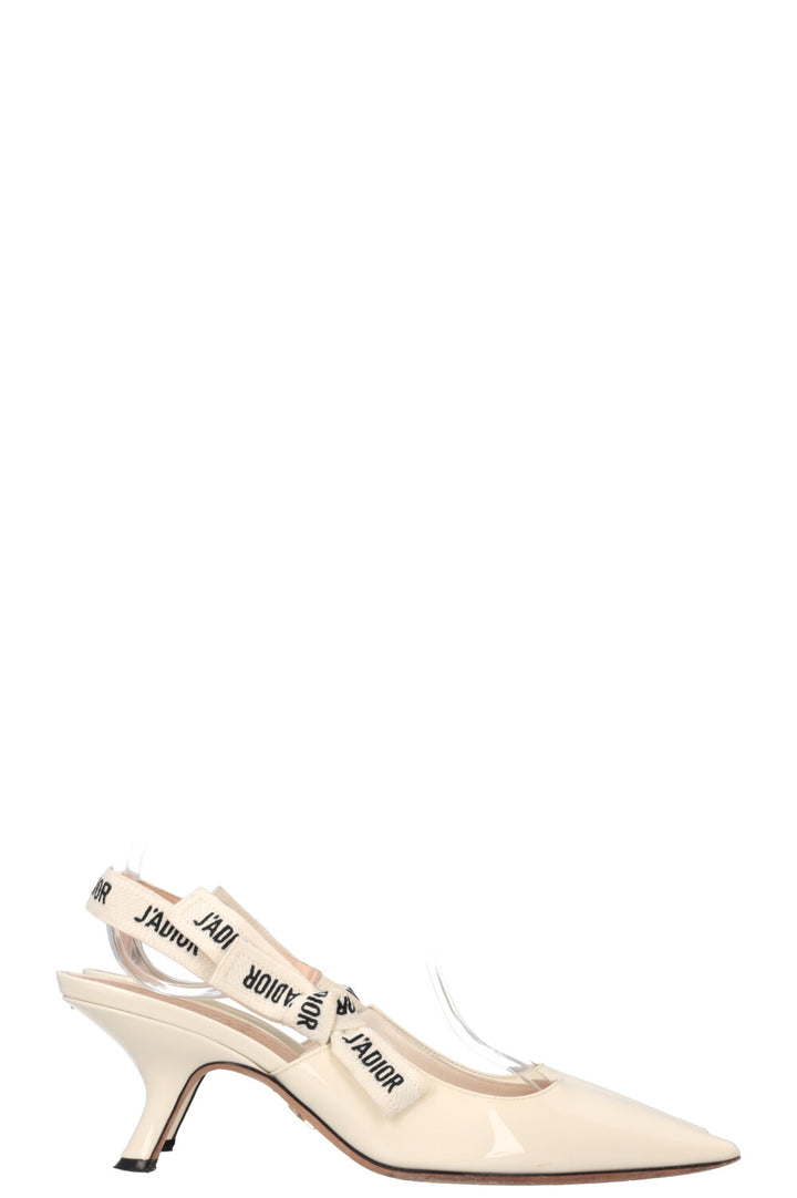 CHRISTIAN DIOR J'adior Slingback Heels White