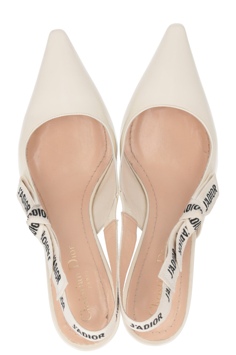 CHRISTIAN DIOR J'adior Slingback Heels White