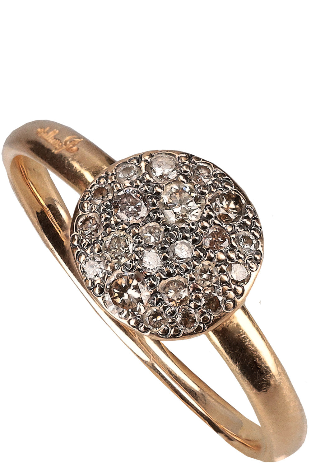 POMELLATO Sabbia Ring & Earrings Rose Gold with Brown Diamonds