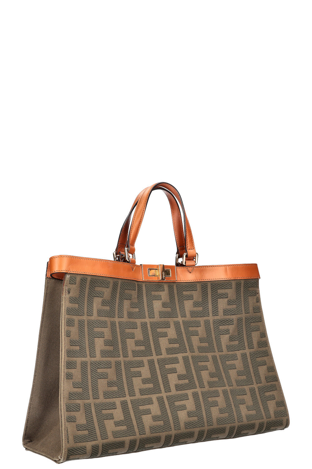 FENDI Peekabo X Tote Canvas Green