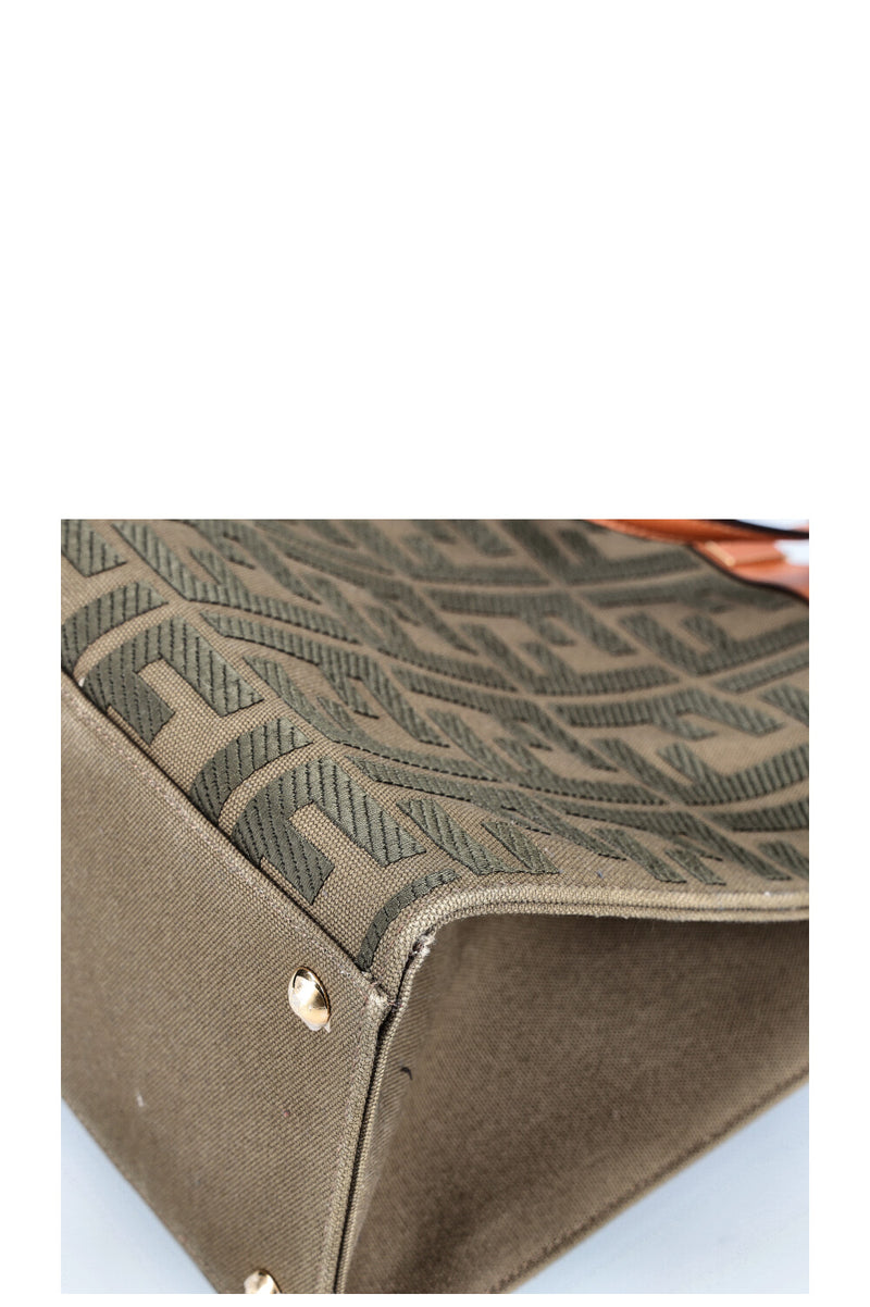 FENDI Peekabo X Tote Canvas Green