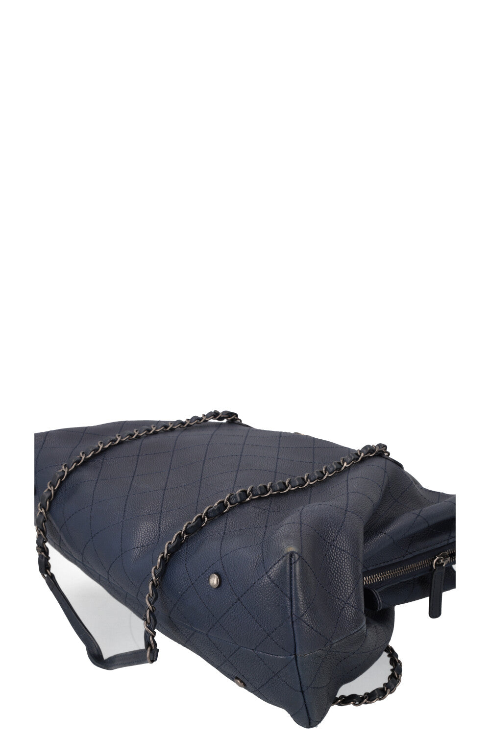CHANEL CC Tote Shoulder Bag Caviar Blue