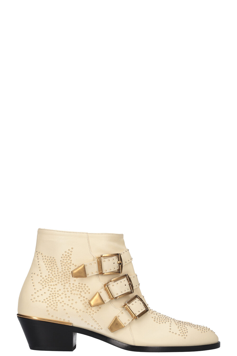 CHLOÉ Susanna Boots Suede Leather Beige