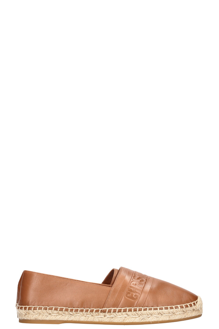 CHRISTIAN DIOR Granville Espadrilles Leather Cognac