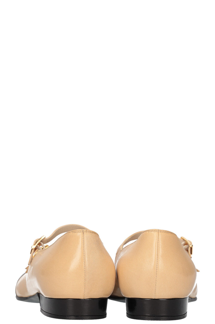 CHANEL Buckled Classic Flats Beige Black