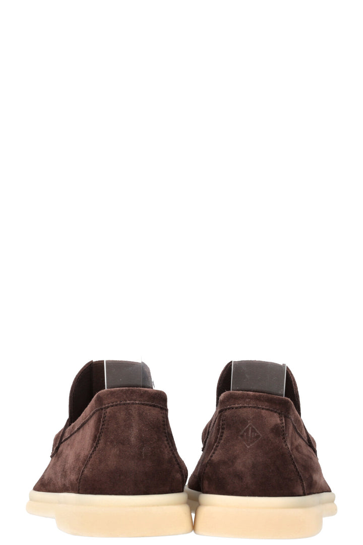 LORO PIANA Summer Charm Walk Suede Chocolate