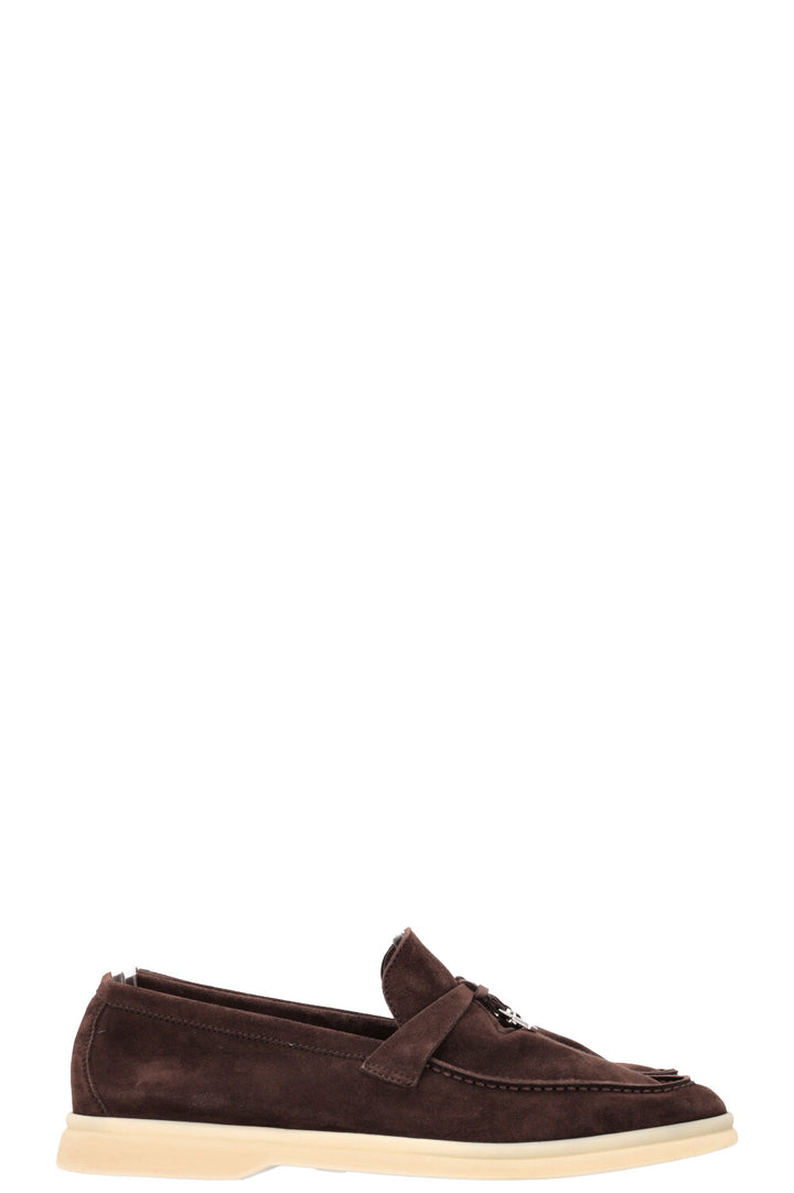 LORO PIANA Summer Charm Walk Suede Chocolate