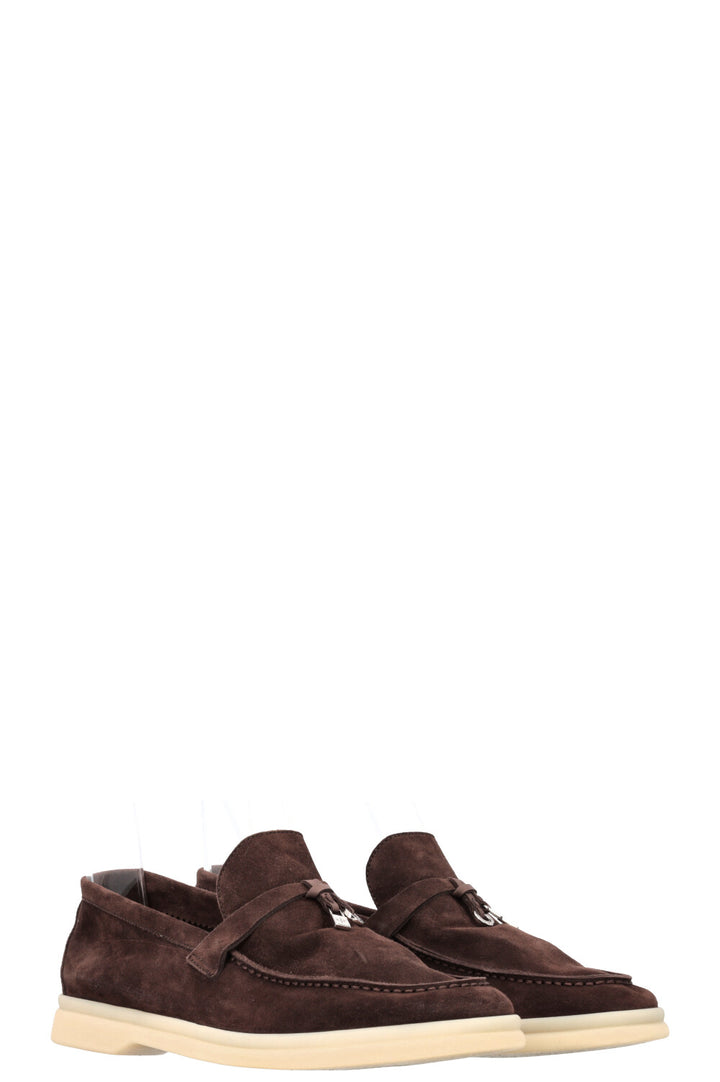 LORO PIANA Summer Charm Walk Suede Chocolate