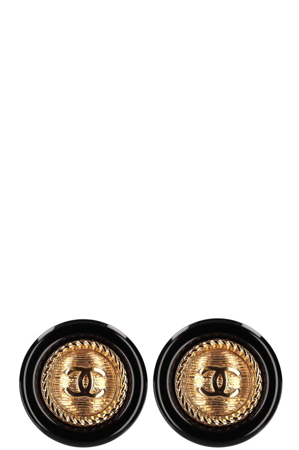 CHANEL Round CC Earrings
