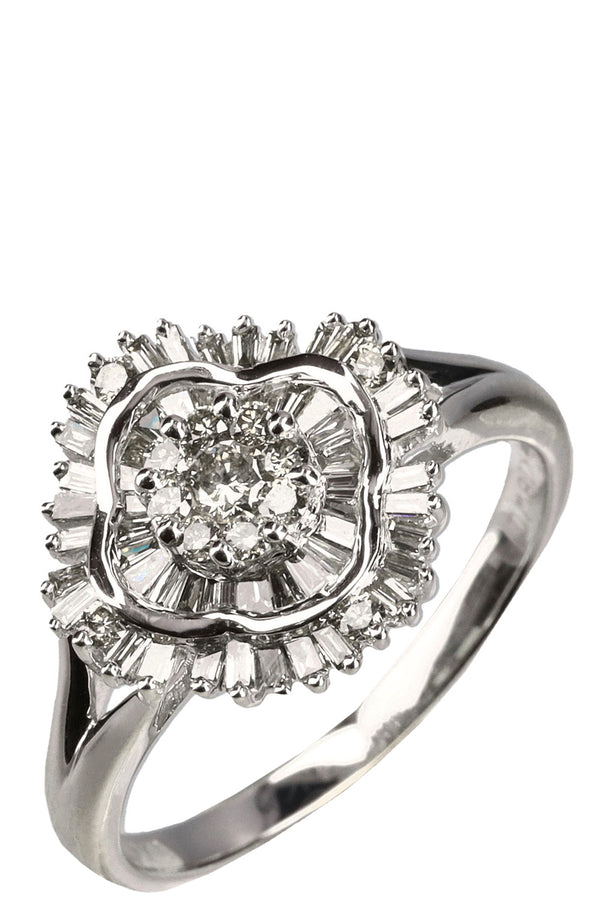 VINTAGE JEWELRY Emerald Cut Diamonds Ring