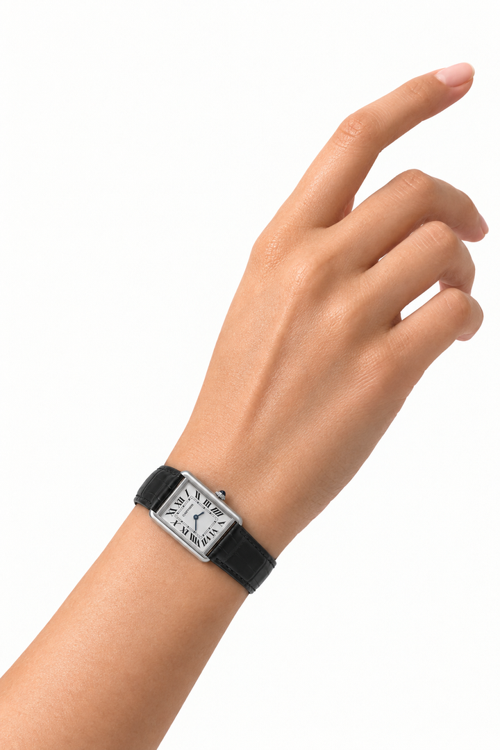 CARTIER Tank Must De Cartier Cuir de crocodile Argent