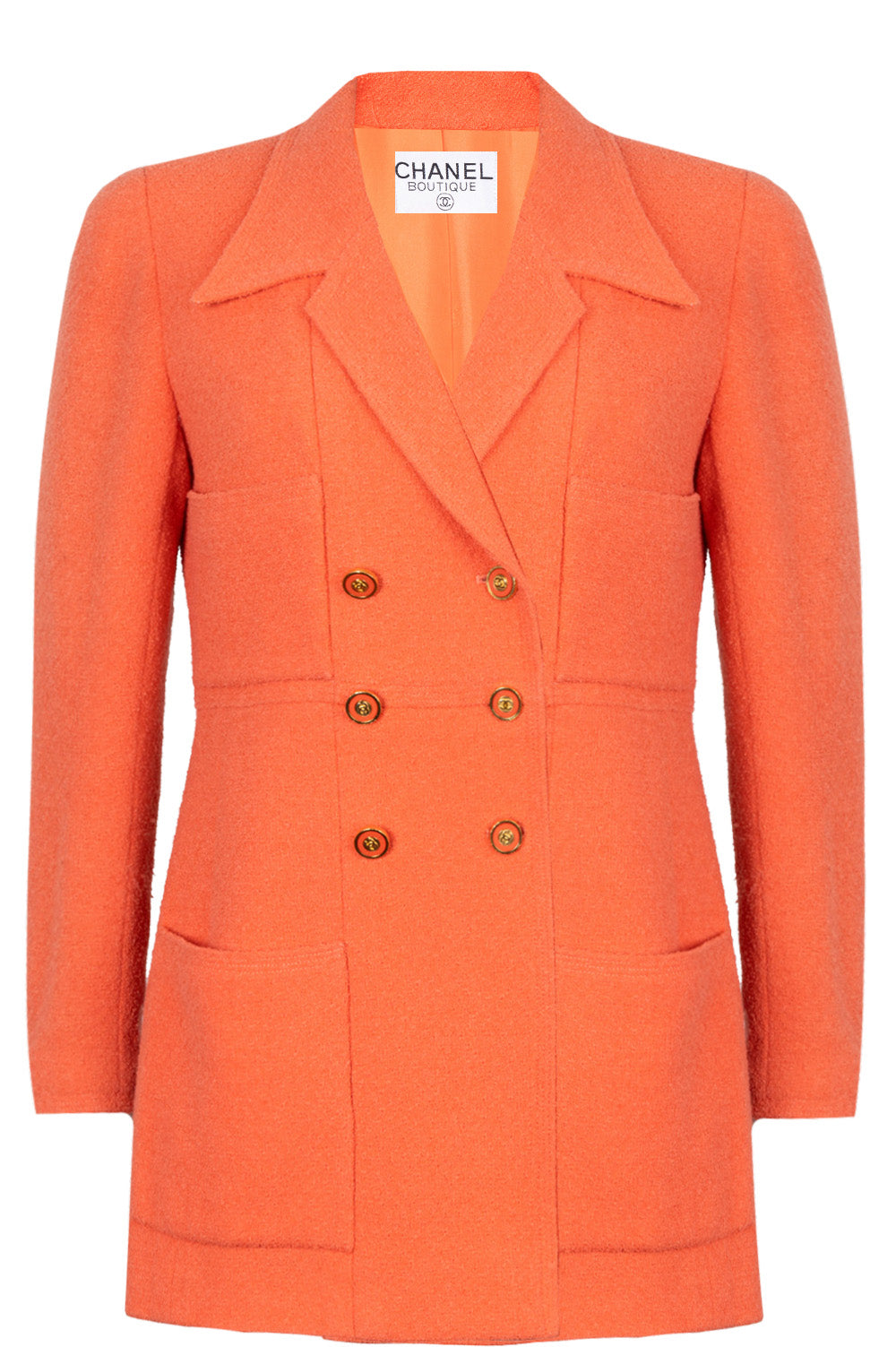 CHANEL Jacket Tweed Coral 96 Cruise