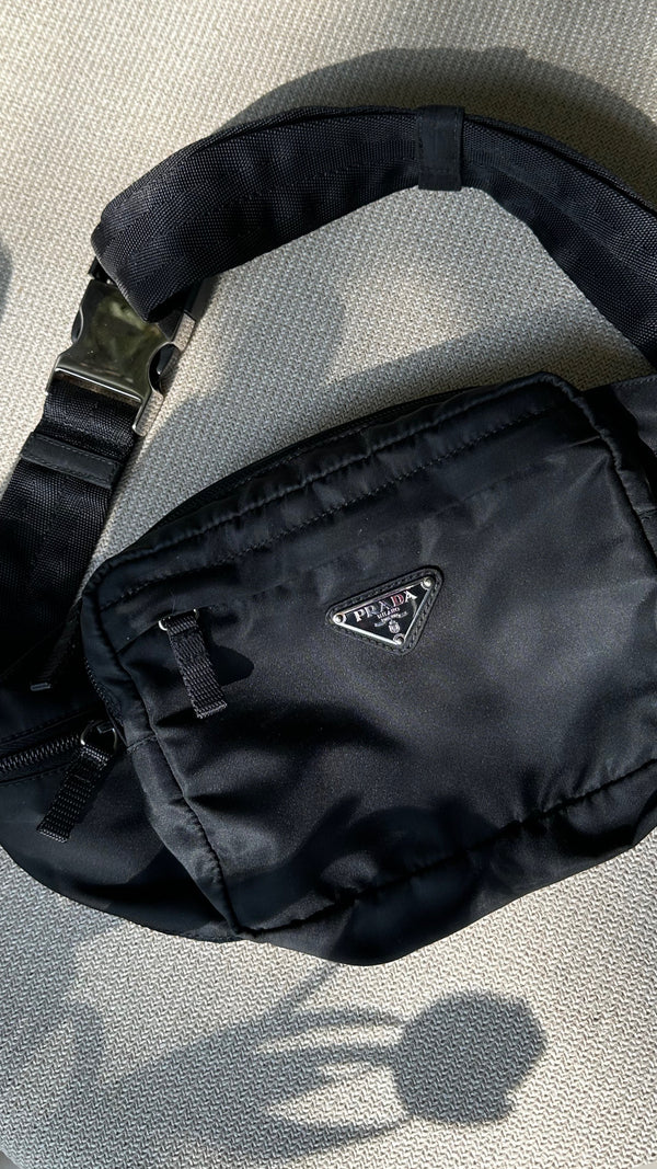 PRADA Nylon Belt Bag Black