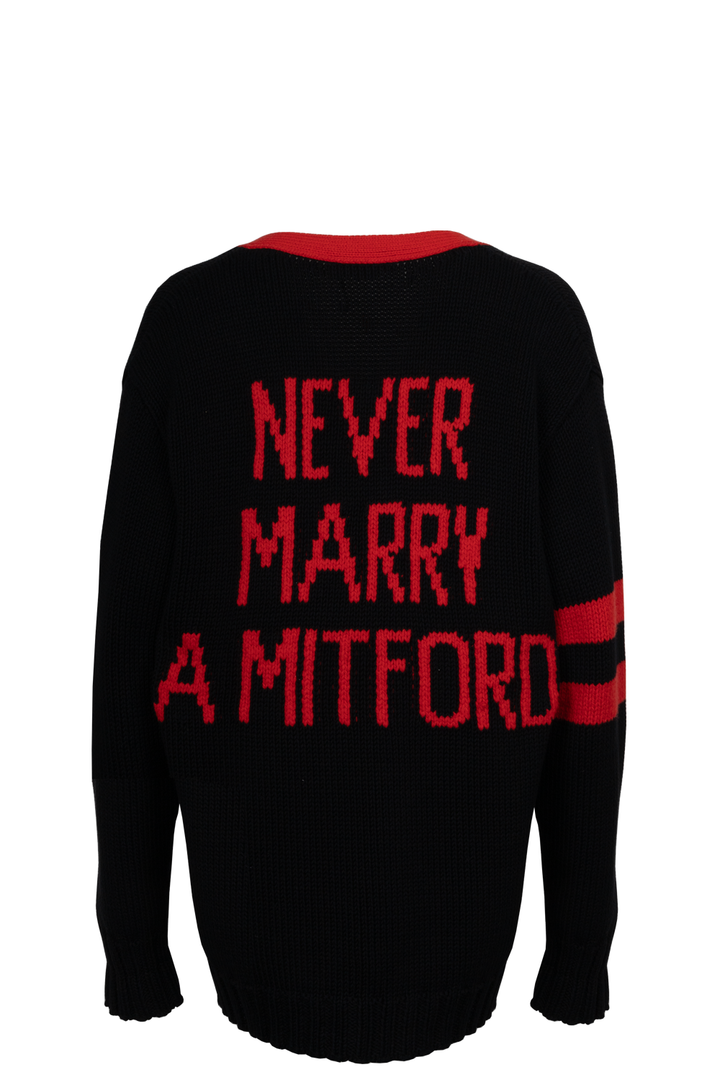 GUCCI Never Marry A Mitford Chunky Knit Cardigan Black