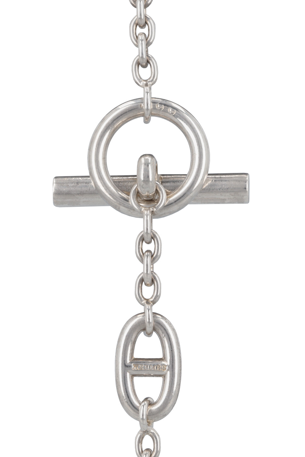 HERMÈS Farandole 120 Chain D'Ancre Long Necklace Silver