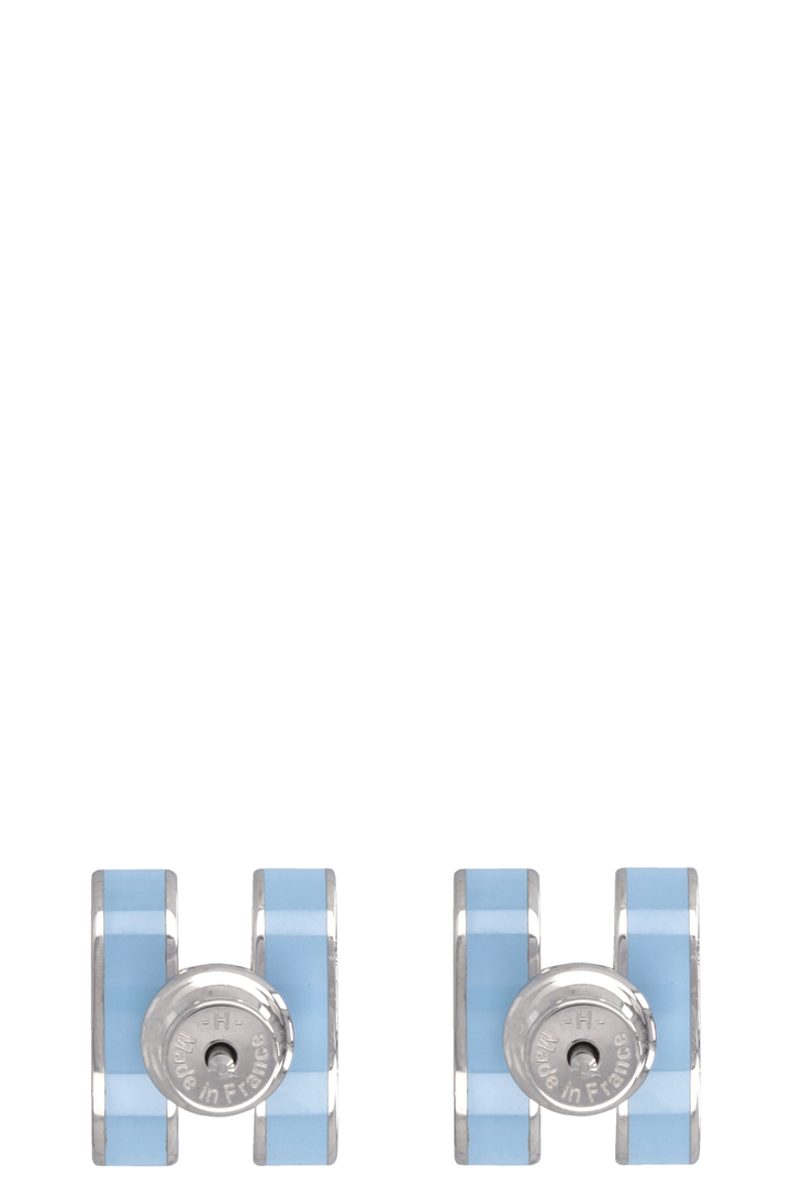 HERMÈS Mini Pop H Earrings Blue