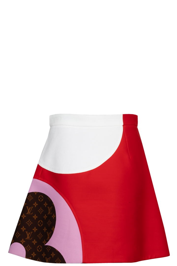 LOUIS VUITTON Blossom Wrap Skirt Red