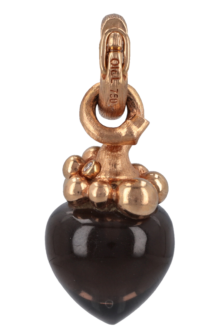 OLE LYNGGAARD Lotus Pendant 18k Rosegold Smoky Quartz