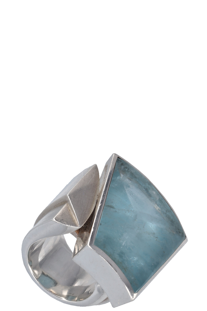 SONDEREGGER Aquamarin Band Ring Silver