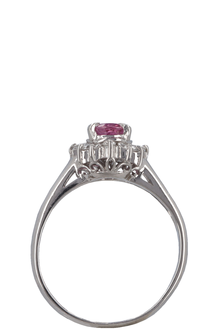 VINTAGE JEWELERY Ring Rubin Diamond Platinum