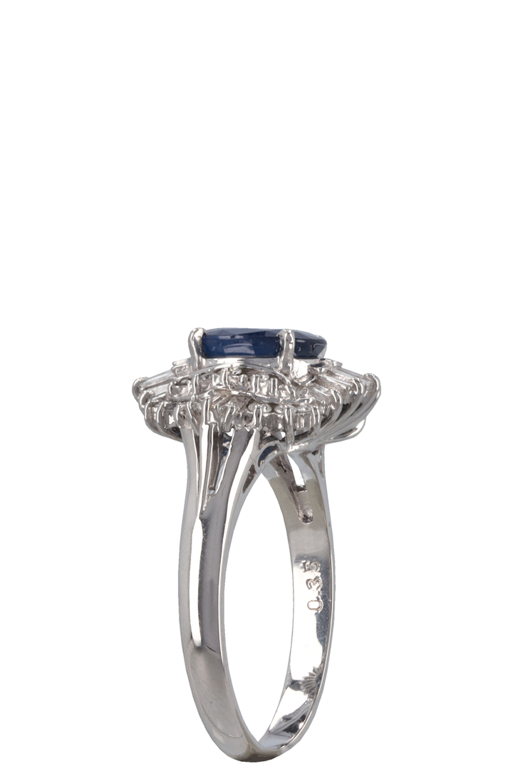VINTAGE JEWELRY Ring Sapphire Diamond Platin