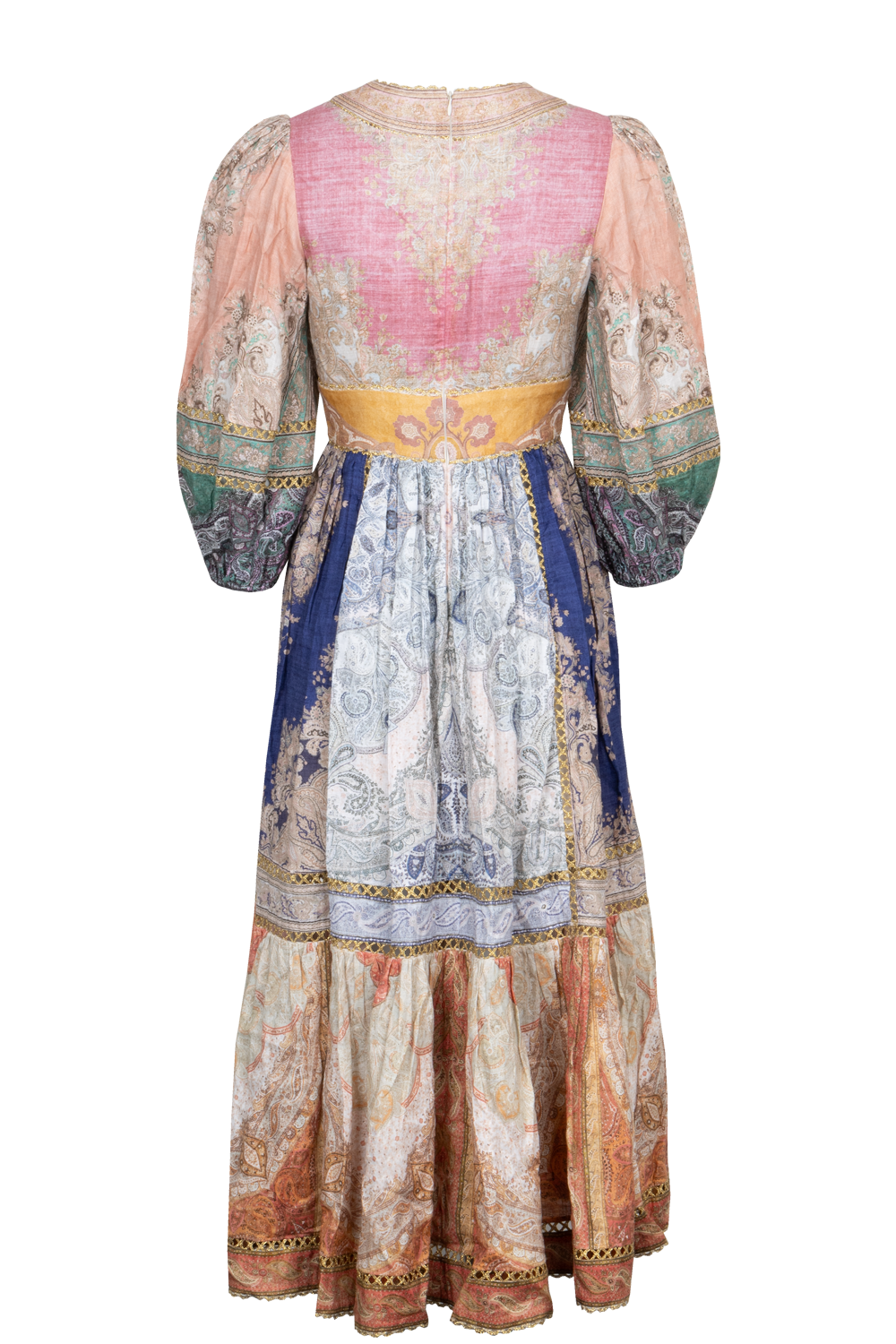 ZIMMERMANN Anneke Lantern Midi Dress Pink – REAWAKE