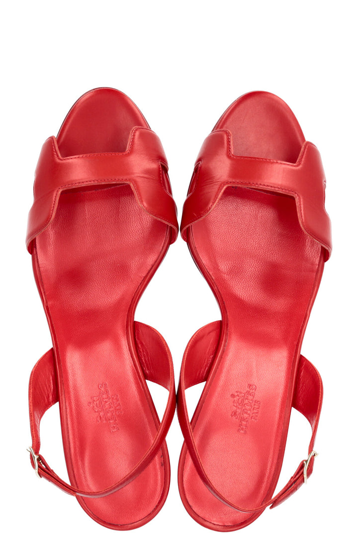 HERMÈS Holy Heels Leather Red