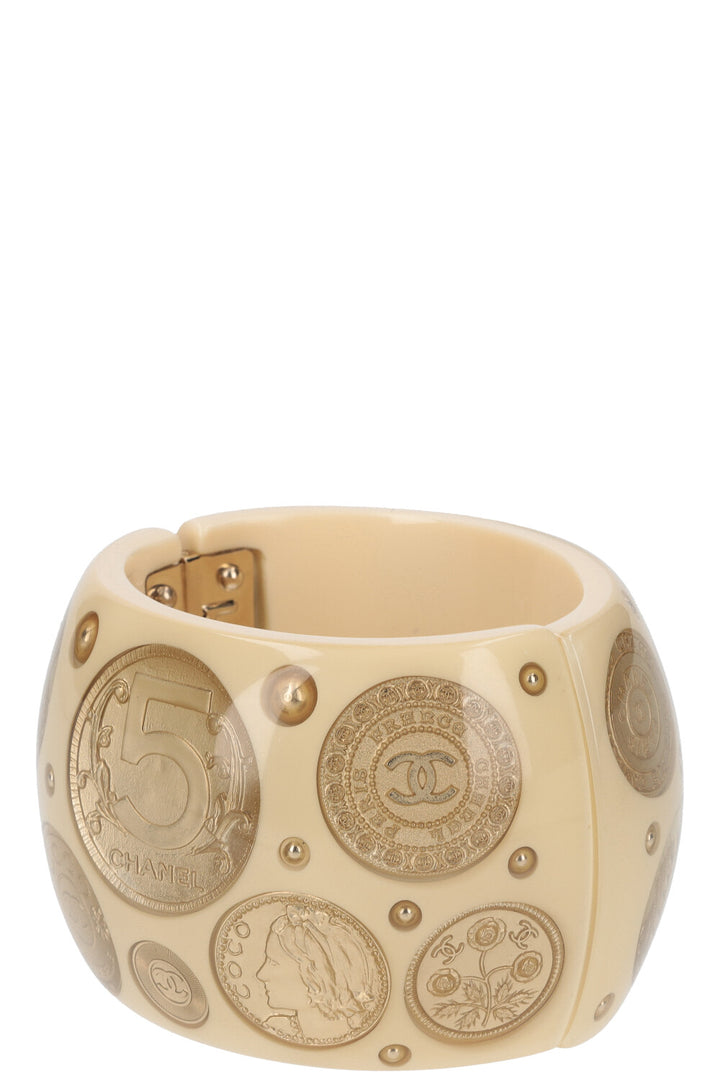 CHANEL Resin Cuff Symbol Coins 09 Printemps