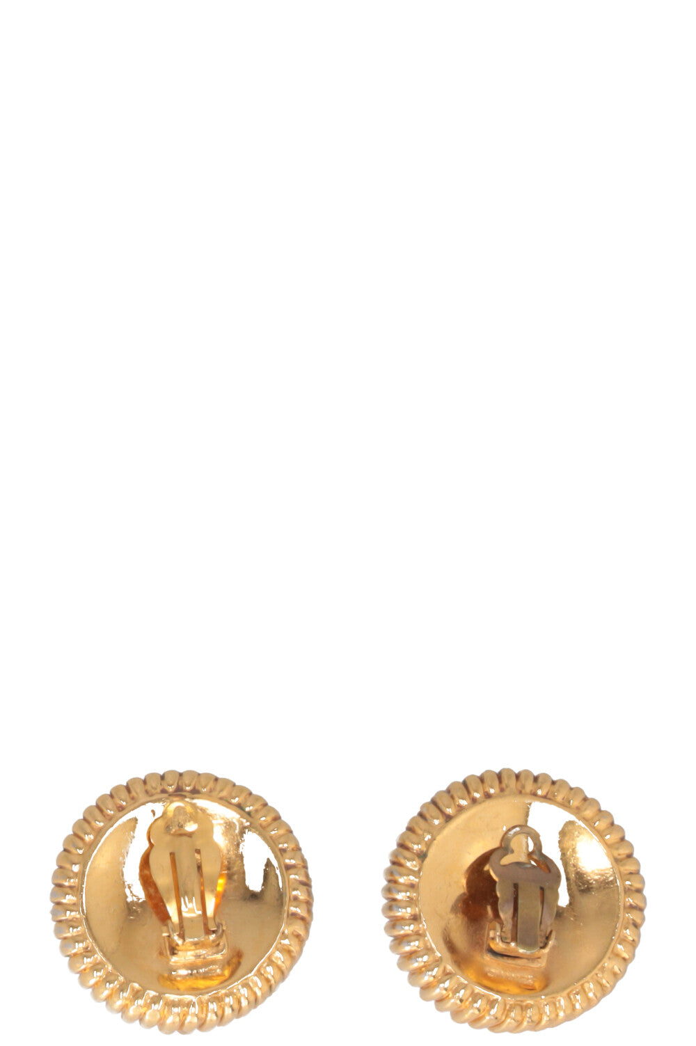 CHANEL Vintage Earclips Pearls Gold