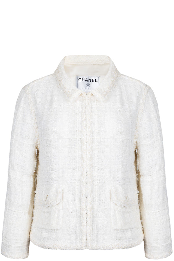 CHANEL 2007 Cruise Tweed Jacket Ivory