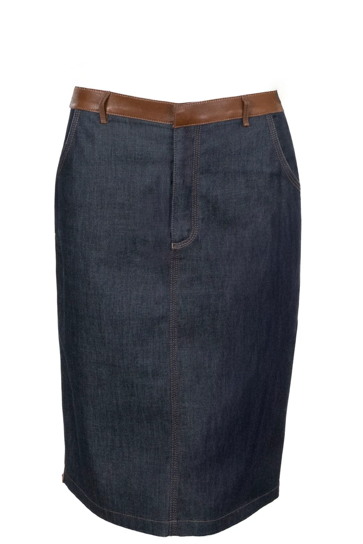 GUCCI by Tom Ford Vintage Skirt Denim Leather