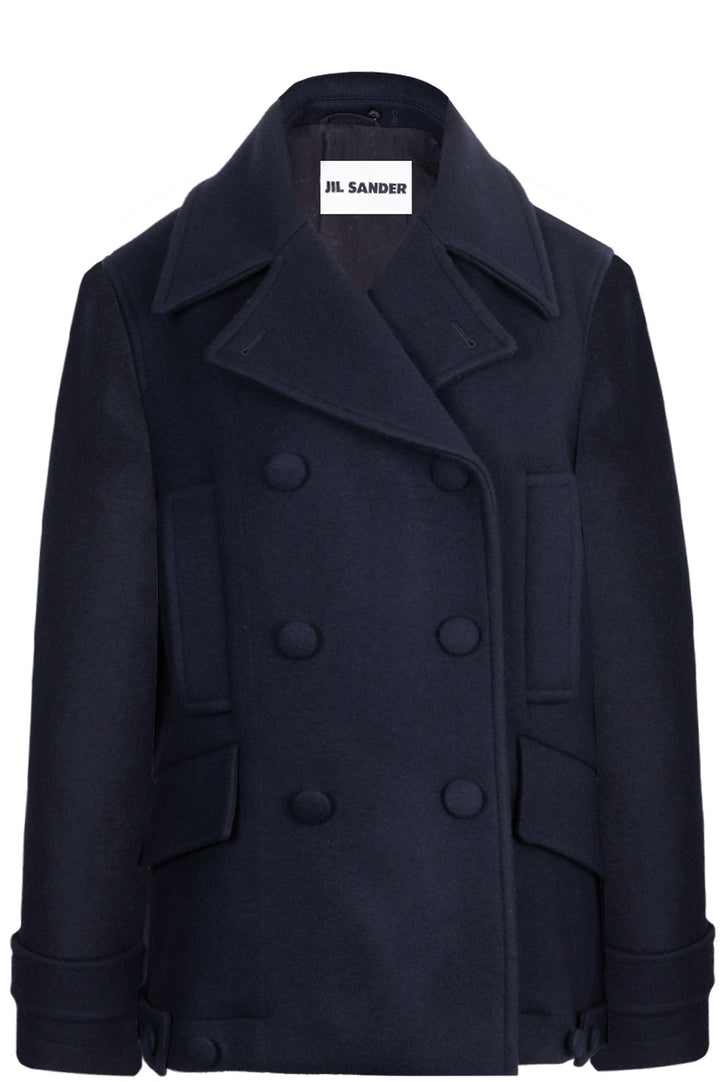 JIL SANDER Oversized Double Breasted Jacket Wool