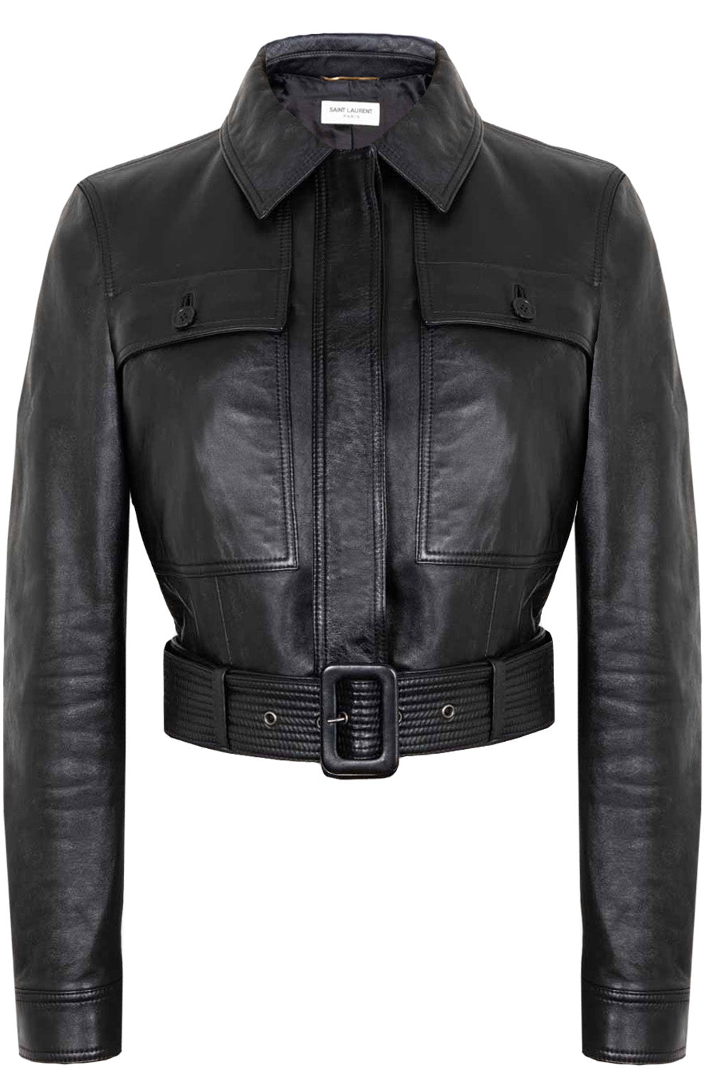 SAINT LAURENT Leather Jacket Black