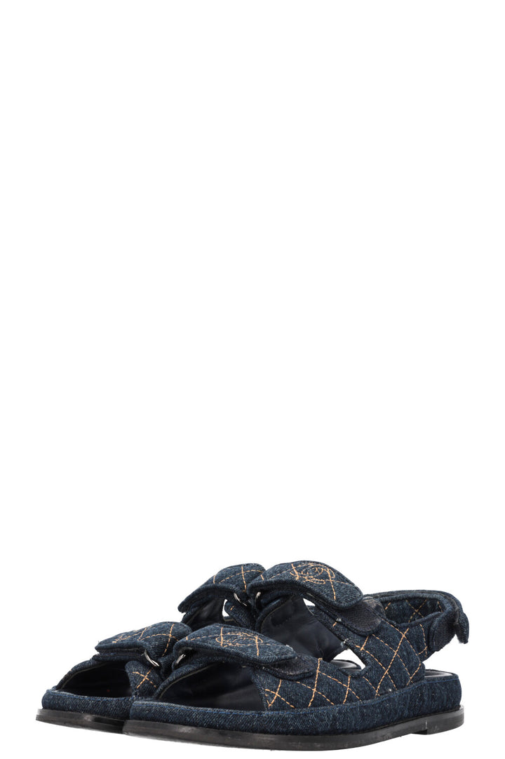 CHANEL Dad Sandals Denim