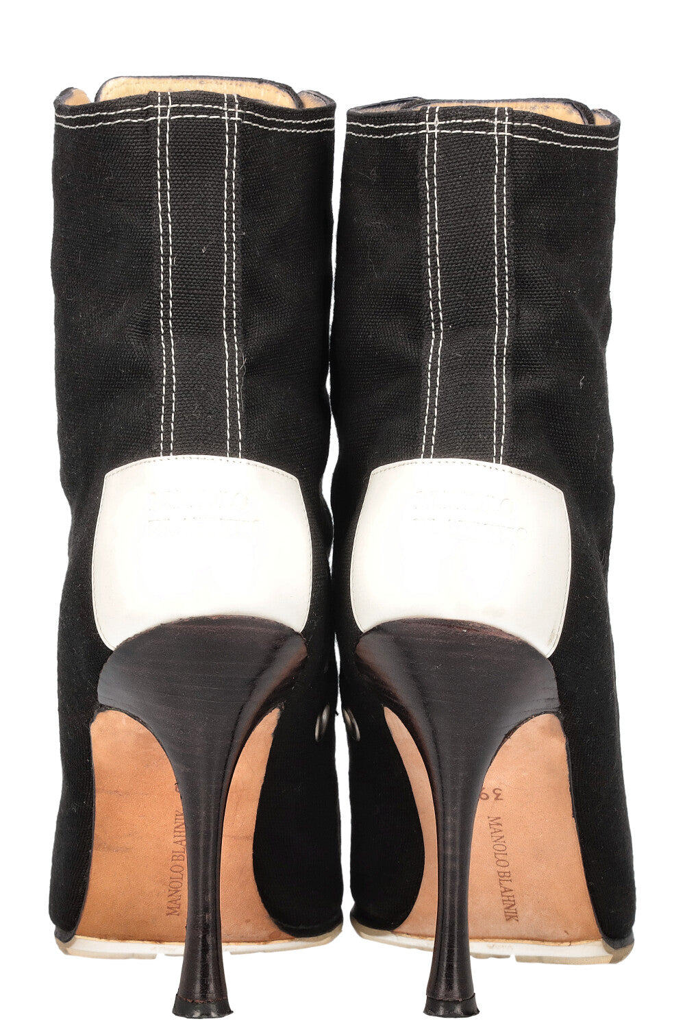 MANOLO BLAHNIK Boots Canvas Black