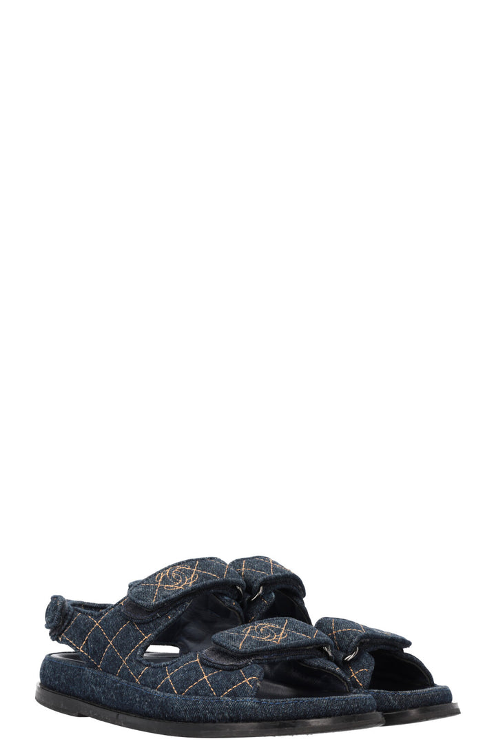 CHANEL Dad Sandals Denim