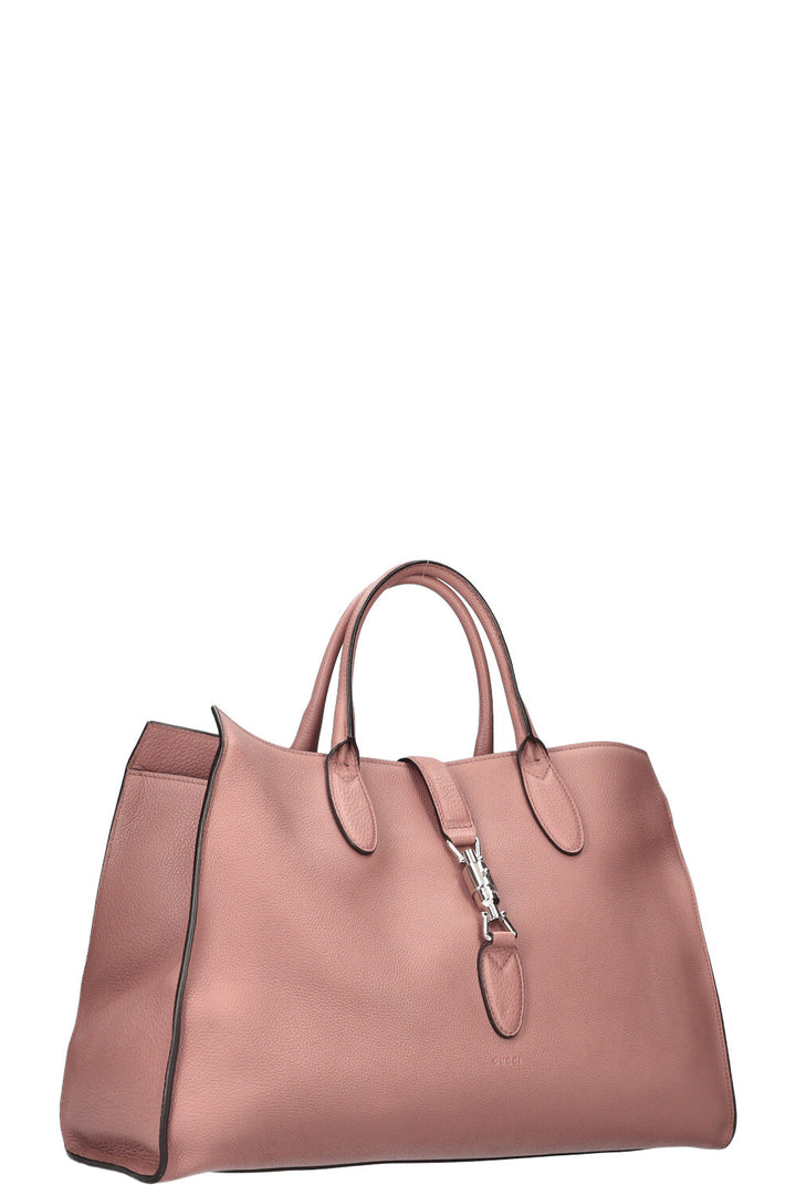 GUCCI Jackie Soft Tote Bag Dark Rose