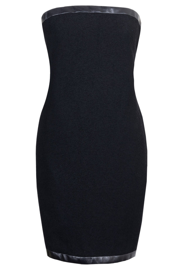 CHANEL Tube Dress Black Tweed
