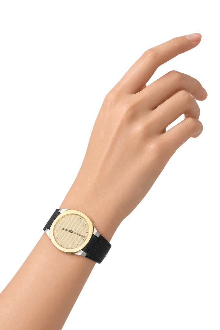 GUCCI 25H Watch 38mm 18K Gold Stainless Steel