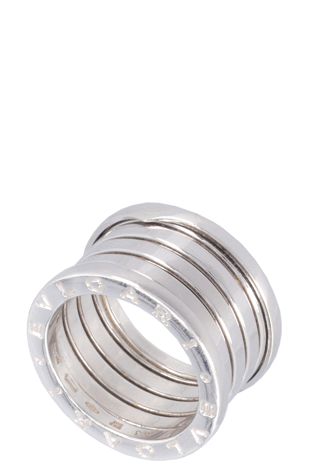 BULGARI B.Zero1 Bague 4 Bandes Or Blanc 18 Carats