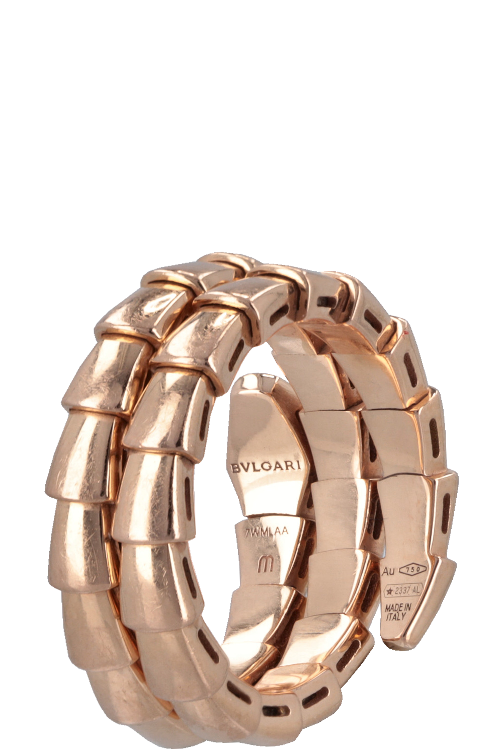 BVLGARI Serpenti Viper Ring 18k Rose Gold Diamonds