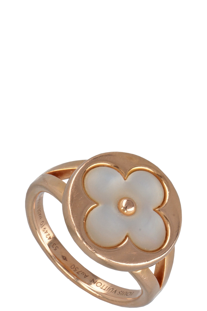 LOUIS VUITTON Color Blossom Ring Rose Gold Mother of Pearl