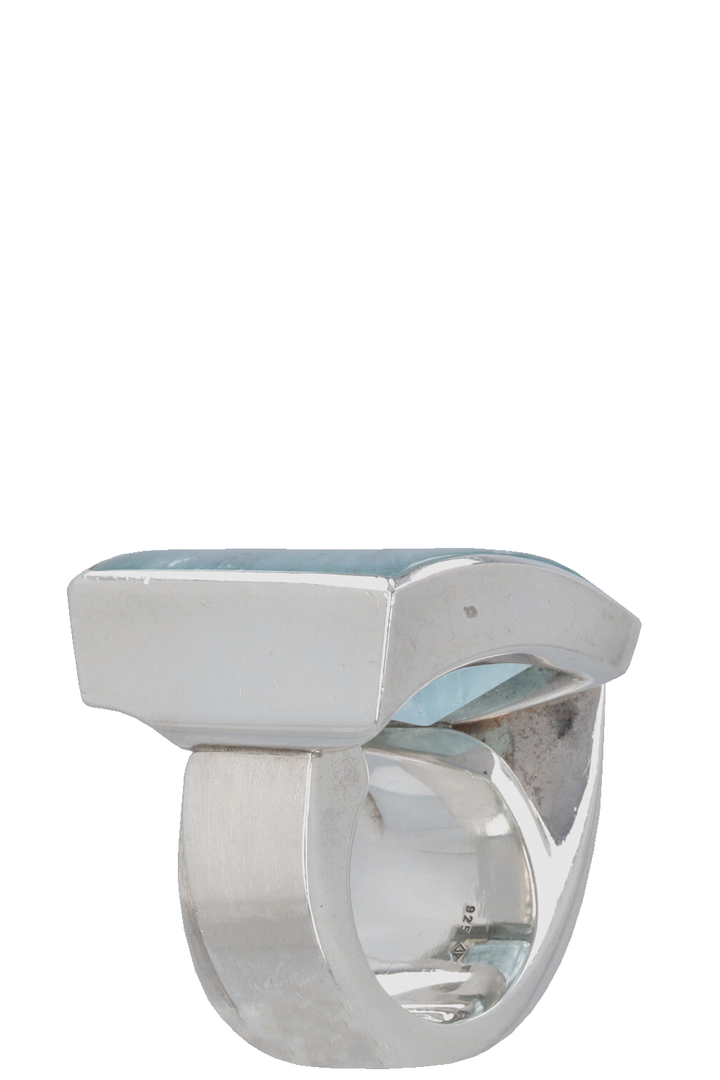 SONDEREGGER Aquamarin Band Ring Silver