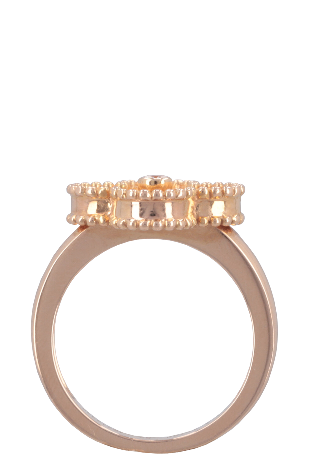 VAN CLEEF&ARPELS Vintage Alhambra Ring Rose Gold Diamond