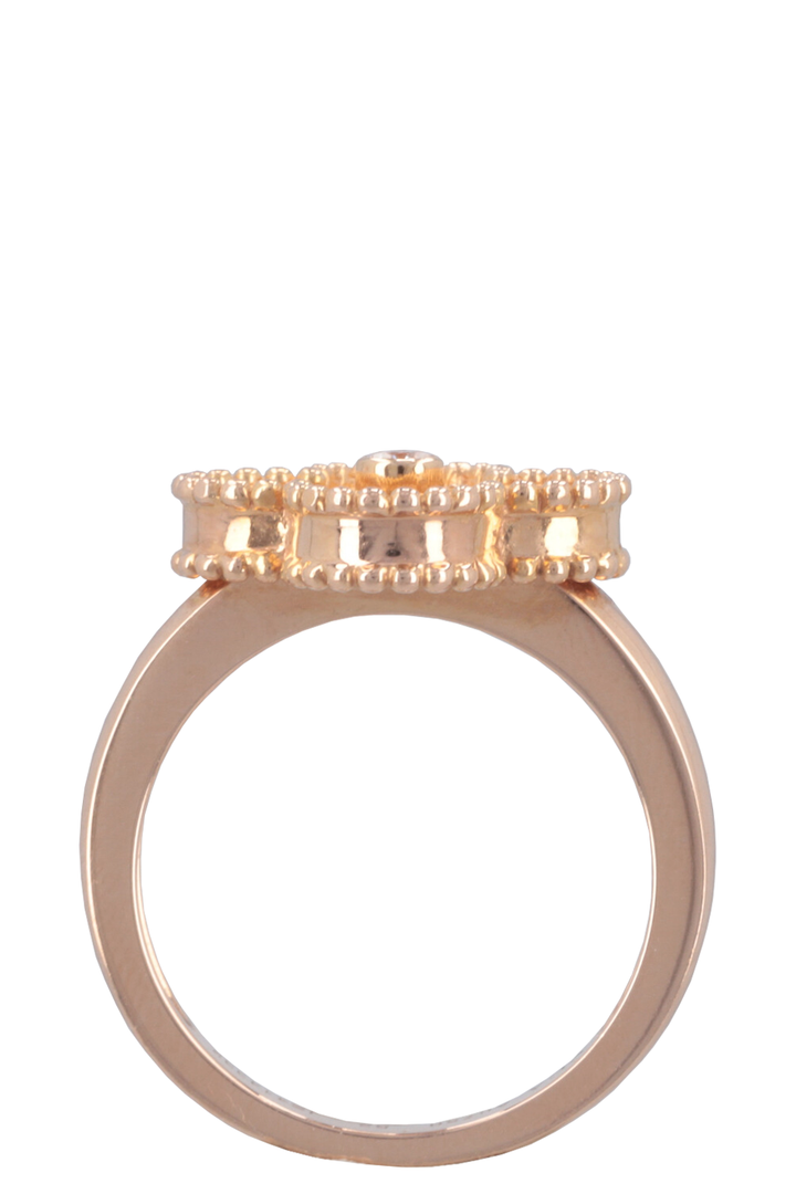VAN CLEEF&ARPELS Vintage Alhambra Ring Rose Gold Diamond