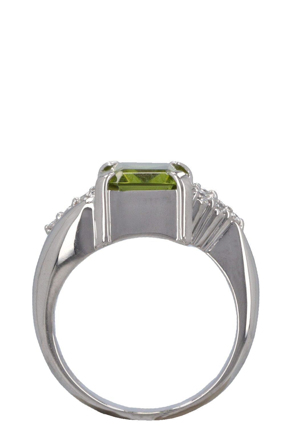 VINTAGE JEWELRY Ring Peridot Diamond Platin