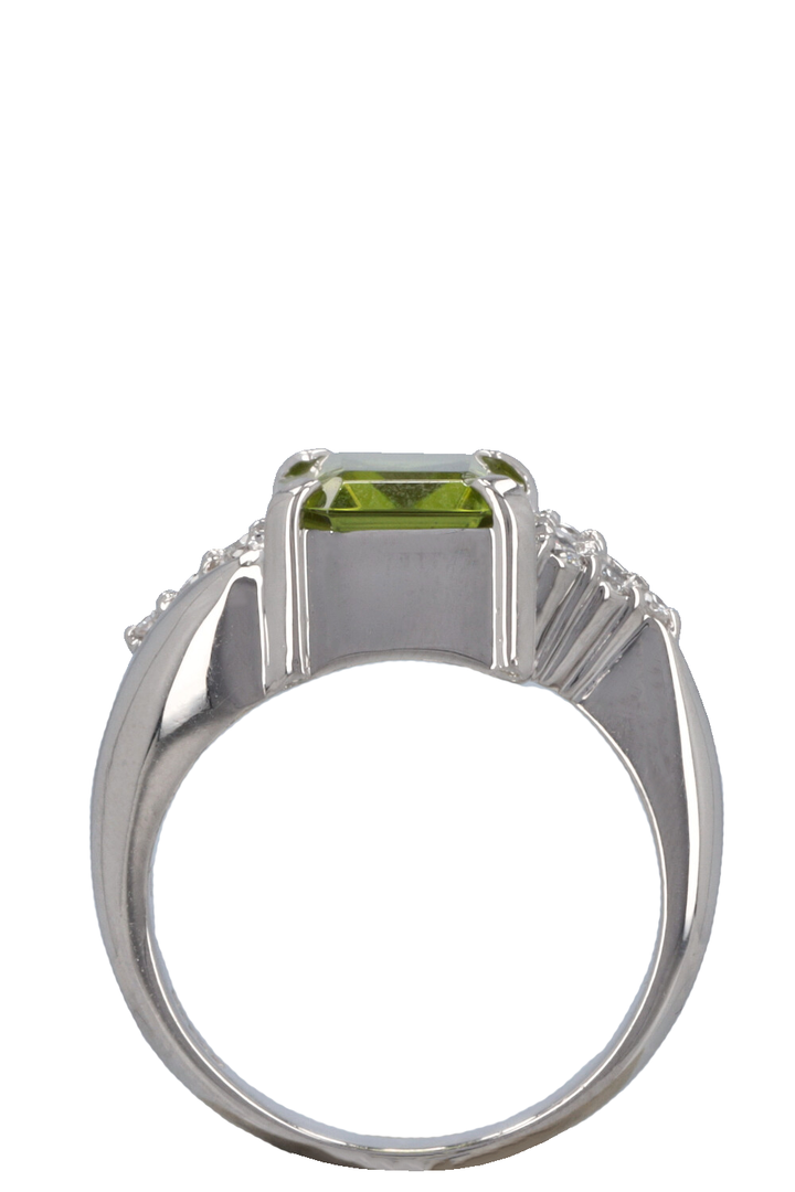 VINTAGE JEWELRY Ring Peridot Diamond Platin