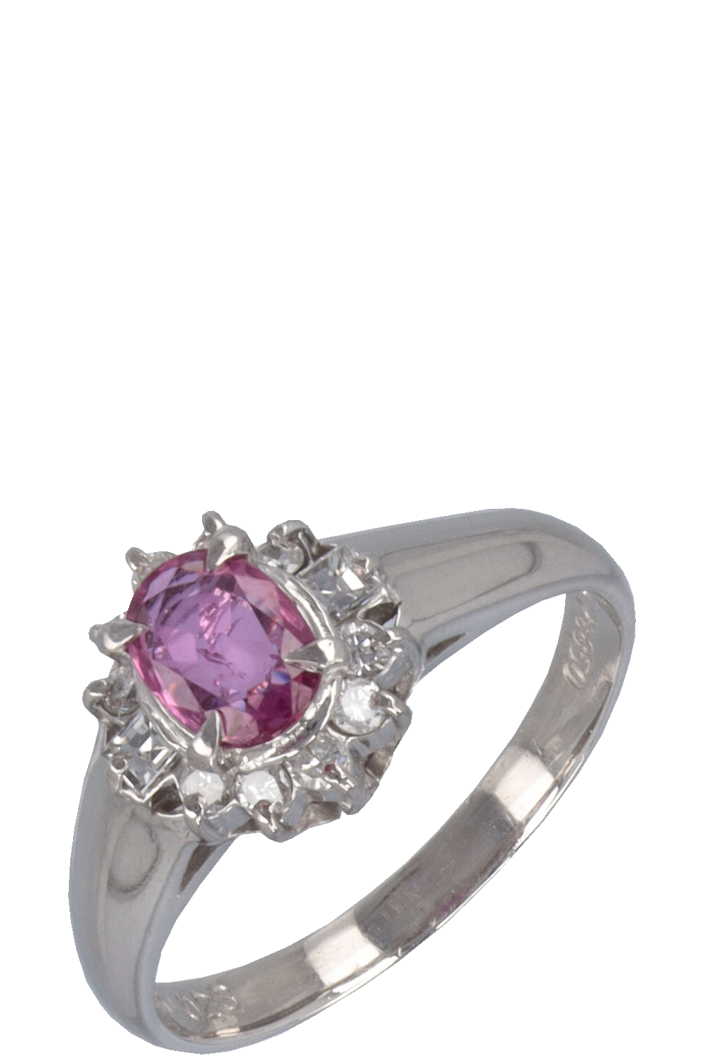 VINTAGE JEWELERY Ring Rubin Diamond Platinum